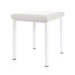 Abbildung zeigt Hocker Robusta mit Polster, L x B 40 x 40 cm, Gestellfarbe weiß