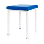 Hocker Robusta mit Polster, L x B 40 x 40 cm, Gestellfarbe weiß