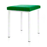 Hocker Robusta mit Polster, L x B 40 x 40 cm, Gestellfarbe weiß