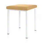 Hocker Robusta mit Polster, L x B 40 x 40 cm, Gestellfarbe weiß