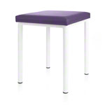 Hocker Robusta mit Polster, L x B 40 x 40 cm, Gestellfarbe weiß
