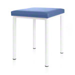 Hocker Robusta mit Polster, L x B 40 x 40 cm, Gestellfarbe weiß