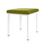 Hocker Robusta mit Polster, LxB 40x40 cm, Gestellfarbe wei�
