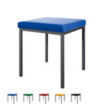 Hocker mit Polster, L x B 40 x 40 cm, Gestellfarbe anthrazit