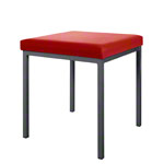 Hocker mit Polster, L x B 40 x 40 cm, Gestellfarbe anthrazit