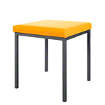Hocker mit Polster, L x B 40 x 40 cm, Gestellfarbe anthrazit