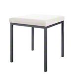 Hocker mit Polster, L x B 40 x 40 cm, Gestellfarbe anthrazit