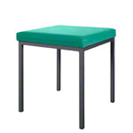 Hocker mit Polster, L x B 40 x 40 cm, Gestellfarbe anthrazit
