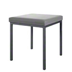 Hocker mit Polster, L x B 40 x 40 cm, Gestellfarbe anthrazit