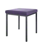 Hocker mit Polster, L x B 40 x 40 cm, Gestellfarbe anthrazit
