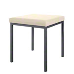 Hocker mit Polster, L x B 40 x 40 cm, Gestellfarbe anthrazit
