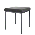 Hocker mit Polster, L x B 40 x 40 cm, Gestellfarbe anthrazit