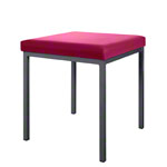 Hocker mit Polster, L x B 40 x 40 cm, Gestellfarbe anthrazit