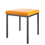 Hocker mit Polster, L x B 40 x 40 cm, Gestellfarbe anthrazit