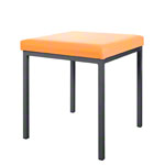 Hocker mit Polster, L x B 40 x 40 cm, Gestellfarbe anthrazit