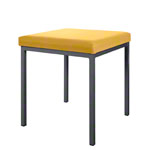 Hocker mit Polster, L x B 40 x 40 cm, Gestellfarbe anthrazit