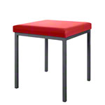 Hocker mit Polster, L x B 40 x 40 cm, Gestellfarbe anthrazit