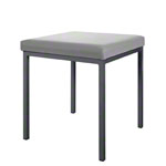 Hocker mit Polster, L x B 40 x 40 cm, Gestellfarbe anthrazit