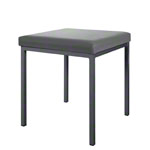 Hocker mit Polster, L x B 40 x 40 cm, Gestellfarbe anthrazit