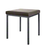 Hocker mit Polster, L x B 40 x 40 cm, Gestellfarbe anthrazit
