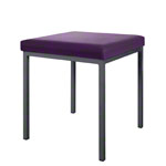 Hocker mit Polster, L x B 40 x 40 cm, Gestellfarbe anthrazit