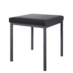 Hocker mit Polster, L x B 40 x 40 cm, Gestellfarbe anthrazit
