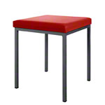 Hocker mit Polster, L x B 40 x 40 cm, Gestellfarbe anthrazit