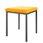 Hocker mit Polster, L x B 40 x 40 cm, Gestellfarbe anthrazit