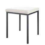 Hocker mit Polster, L x B 40 x 40 cm, Gestellfarbe anthrazit