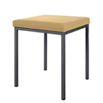 Hocker mit Polster, L x B 40 x 40 cm, Gestellfarbe anthrazit