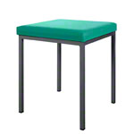 Hocker mit Polster, L x B 40 x 40 cm, Gestellfarbe anthrazit