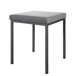 Hocker mit Polster, L x B 40 x 40 cm, Gestellfarbe anthrazit