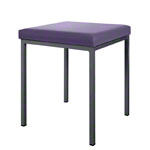 Hocker mit Polster, L x B 40 x 40 cm, Gestellfarbe anthrazit