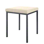 Hocker mit Polster, L x B 40 x 40 cm, Gestellfarbe anthrazit