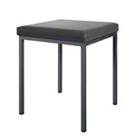 Hocker mit Polster, L x B 40 x 40 cm, Gestellfarbe anthrazit