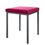 Hocker mit Polster, L x B 40 x 40 cm, Gestellfarbe anthrazit