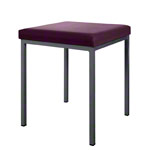 Hocker mit Polster, L x B 40 x 40 cm, Gestellfarbe anthrazit