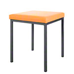 Hocker mit Polster, L x B 40 x 40 cm, Gestellfarbe anthrazit