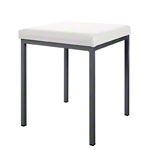 Hocker mit Polster, L x B 40 x 40 cm, Gestellfarbe anthrazit