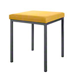 Hocker mit Polster, L x B 40 x 40 cm, Gestellfarbe anthrazit