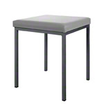 Hocker mit Polster, L x B 40 x 40 cm, Gestellfarbe anthrazit