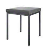 Hocker mit Polster, L x B 40 x 40 cm, Gestellfarbe anthrazit