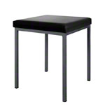 Hocker mit Polster, L x B 40 x 40 cm, Gestellfarbe anthrazit