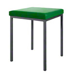 Hocker mit Polster, L x B 40 x 40 cm, Gestellfarbe anthrazit