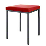 Hocker mit Polster, L x B 40 x 40 cm, Gestellfarbe anthrazit