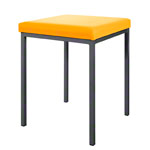 Hocker mit Polster, L x B 40 x 40 cm, Gestellfarbe anthrazit