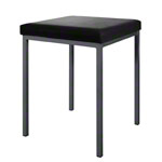 Hocker mit Polster, L x B 40 x 40 cm, Gestellfarbe anthrazit
