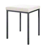 Hocker mit Polster, L x B 40 x 40 cm, Gestellfarbe anthrazit