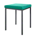 Hocker mit Polster, L x B 40 x 40 cm, Gestellfarbe anthrazit