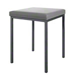 Hocker mit Polster, L x B 40 x 40 cm, Gestellfarbe anthrazit